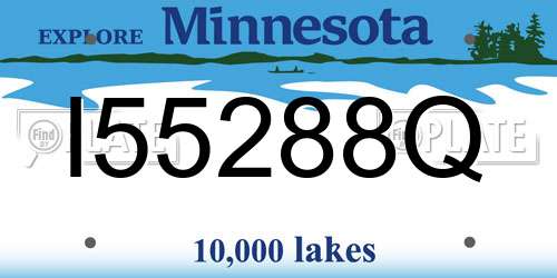 I55288Q Minnesota License Plate