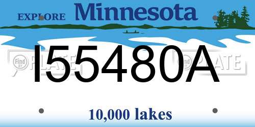 I55480A Minnesota License Plate