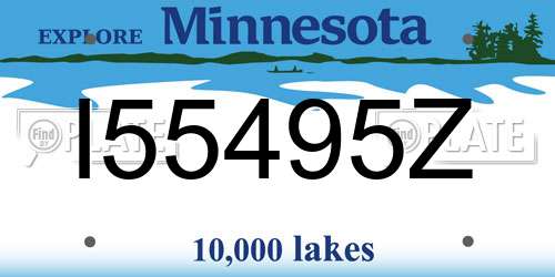 I55495Z Minnesota License Plate