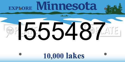 I555487 Minnesota License Plate