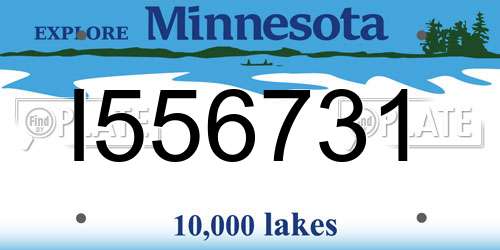 I556731 Minnesota License Plate