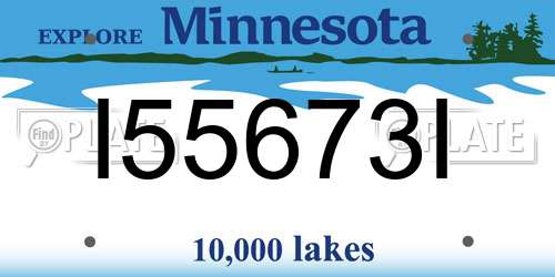 I55673I Minnesota License Plate