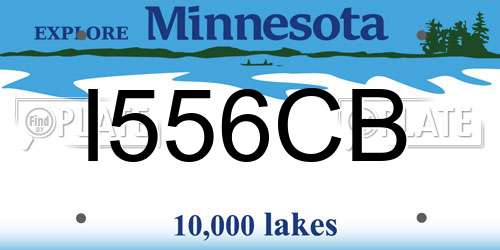 I556CB Minnesota License Plate