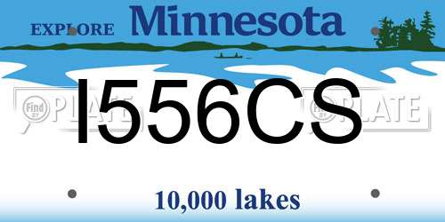 I556CS Minnesota License Plate