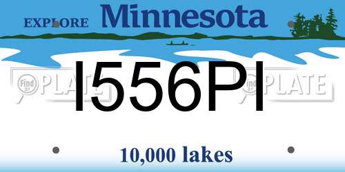 I556PI Minnesota License Plate