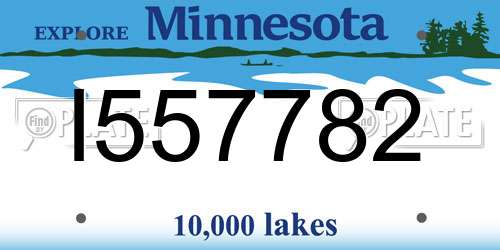 I557782 Minnesota License Plate