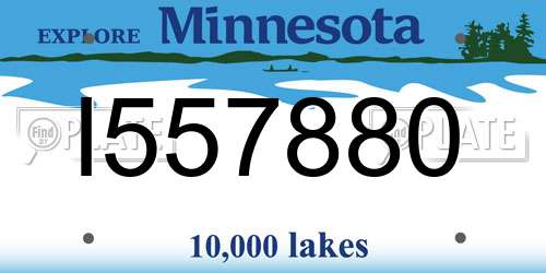 I557880 Minnesota License Plate