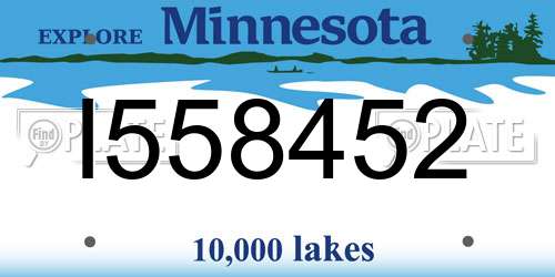 I558452 Minnesota License Plate