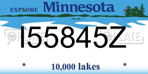 I55845Z Minnesota License Plate