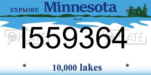 I559364 Minnesota License Plate