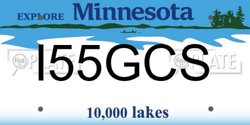 I55GCS Minnesota License Plate
