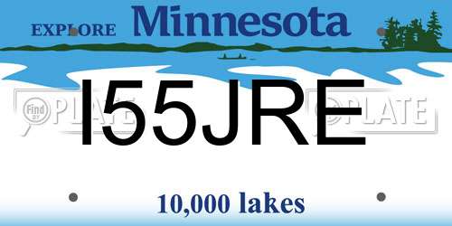 I55JRE Minnesota License Plate