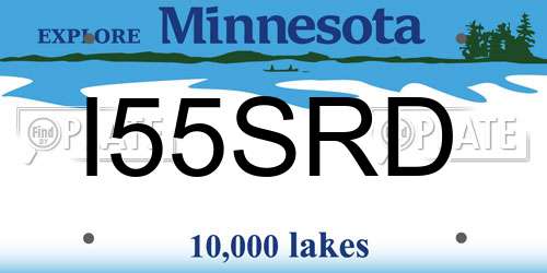 I55SRD Minnesota License Plate