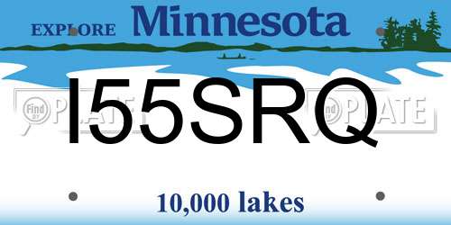 I55SRQ Minnesota License Plate