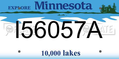 I56057A Minnesota License Plate