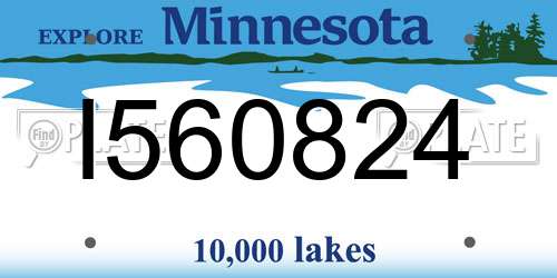 I560824 Minnesota License Plate