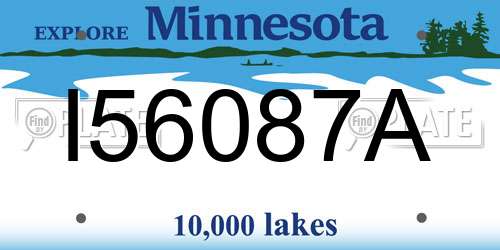 I56087A Minnesota License Plate