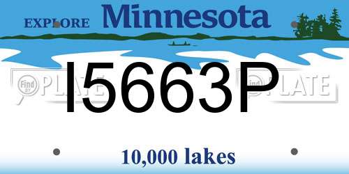 I5663P Minnesota License Plate