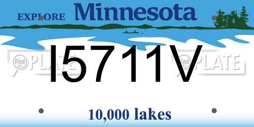 I5711V Minnesota License Plate