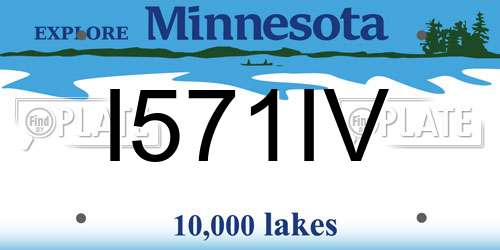 I571IV Minnesota License Plate