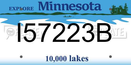 I57223B Minnesota License Plate