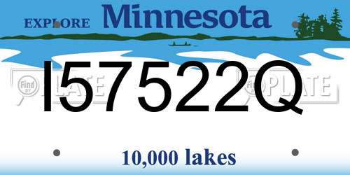 I57522Q Minnesota License Plate