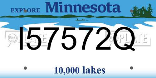 I57572Q Minnesota License Plate