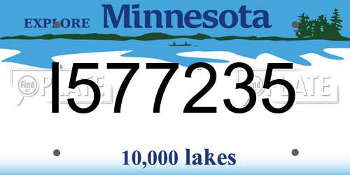 I577235 Minnesota License Plate