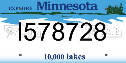 I578728 Minnesota License Plate