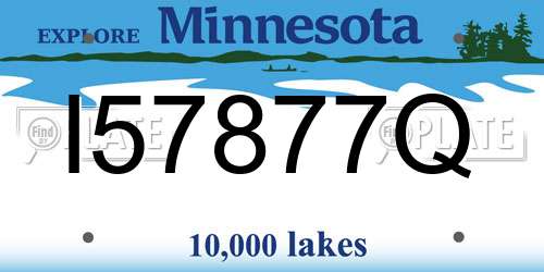 I57877Q Minnesota License Plate