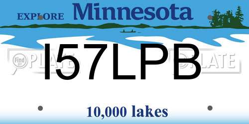 I57LPB Minnesota License Plate