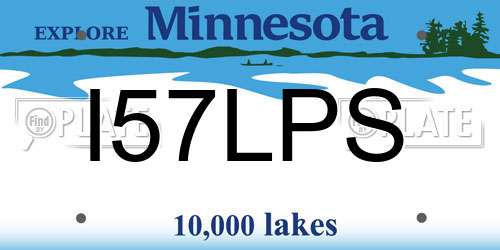 I57LPS Minnesota License Plate
