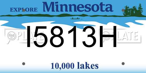 I5813H Minnesota License Plate