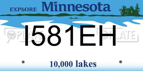 I581EH Minnesota License Plate
