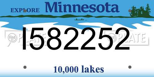 I582252 Minnesota License Plate