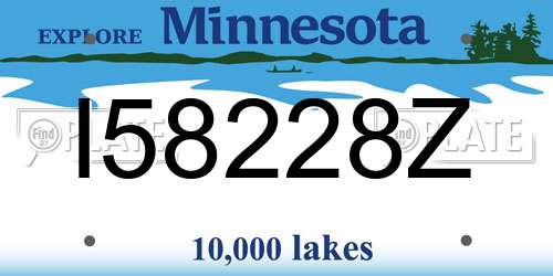 I58228Z Minnesota License Plate