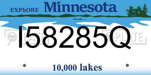 I58285Q Minnesota License Plate