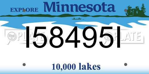 I58495I Minnesota License Plate