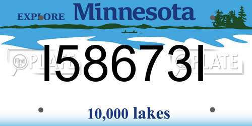 I58673I Minnesota License Plate
