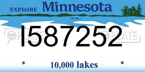 I587252 Minnesota License Plate