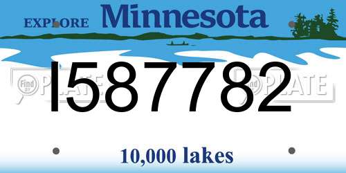 I587782 Minnesota License Plate