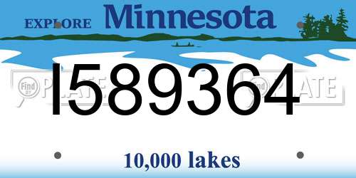 I589364 Minnesota License Plate