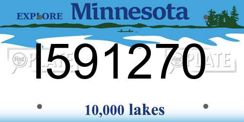 I591270 Minnesota License Plate