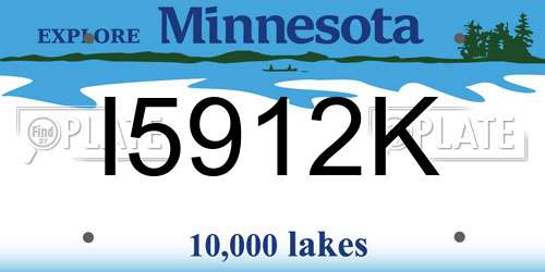 I5912K Minnesota License Plate
