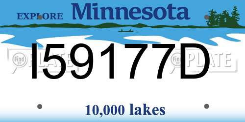 I59177D Minnesota License Plate