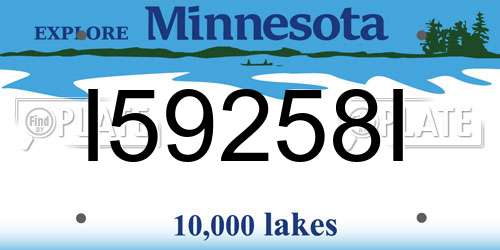 I59258I Minnesota License Plate