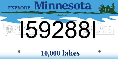 I59288I Minnesota License Plate
