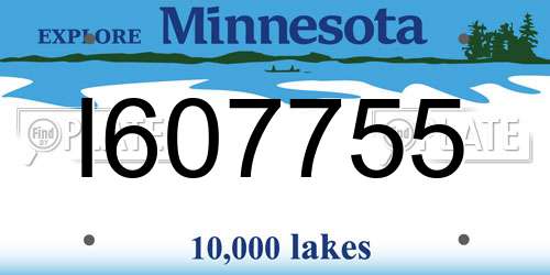 I607755 Minnesota License Plate