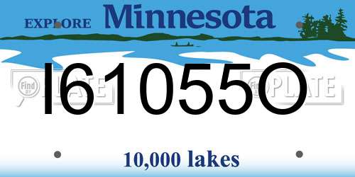 I61055O Minnesota License Plate