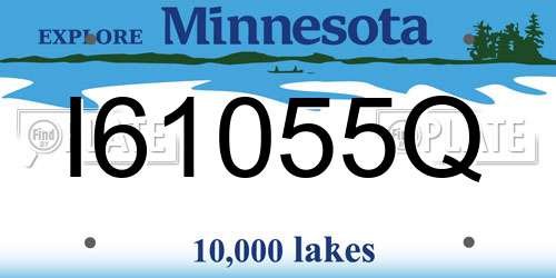 I61055Q Minnesota License Plate